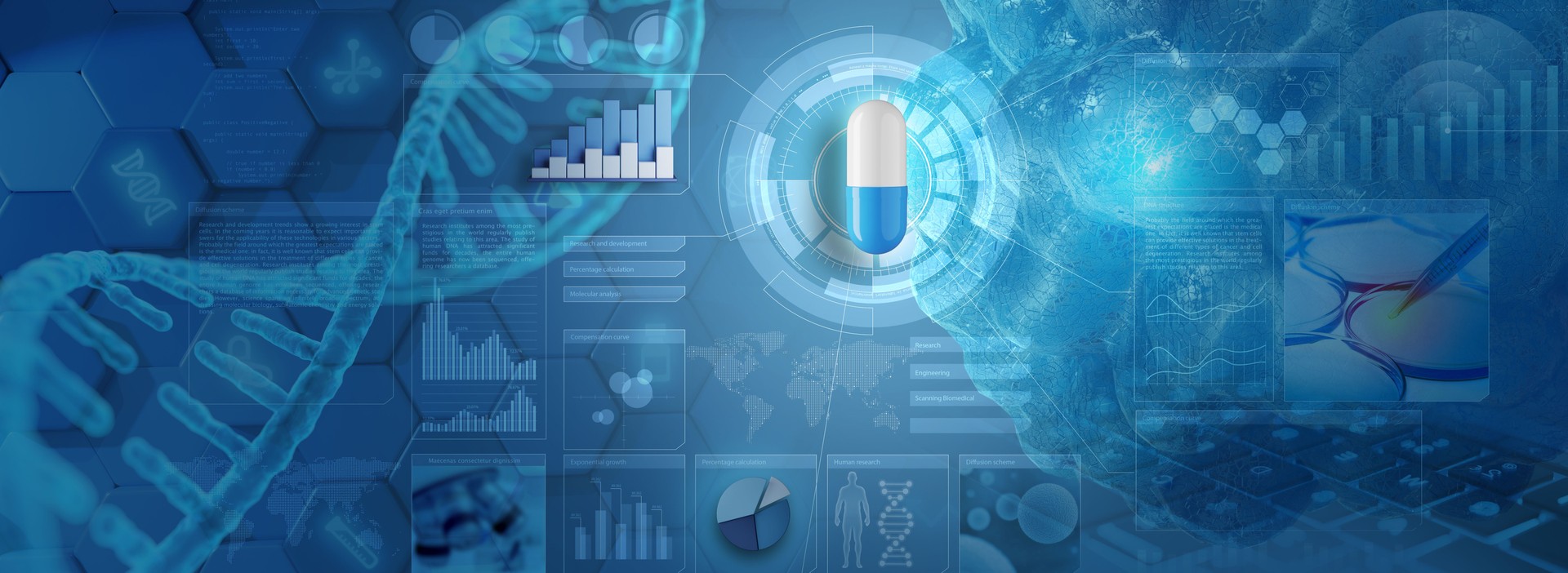 Medical and genetic research background.
